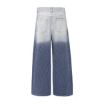 Washed Distressed Loose Fit Straight Denim Pants