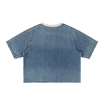 Washed Cotton Oversized Crew Neck Tee