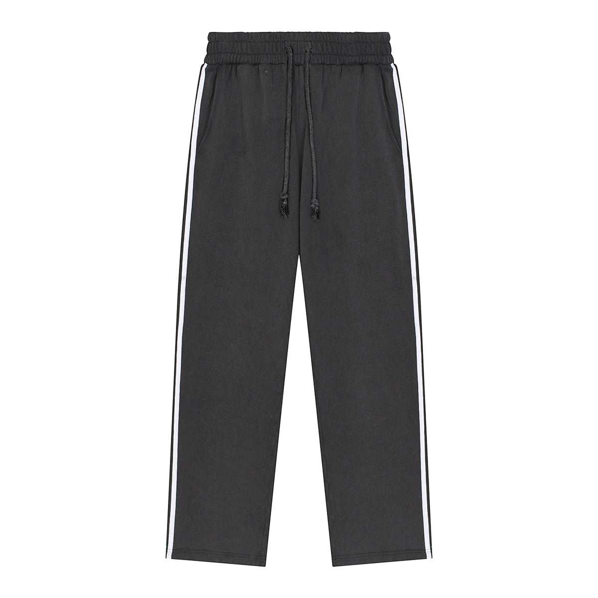 Contrast Side-Stripe Cotton Sweatpants