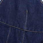 Halter Neck Denim Mini Flounce Dress