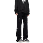Stretch Zip Hem Utility Bootcut Jeans