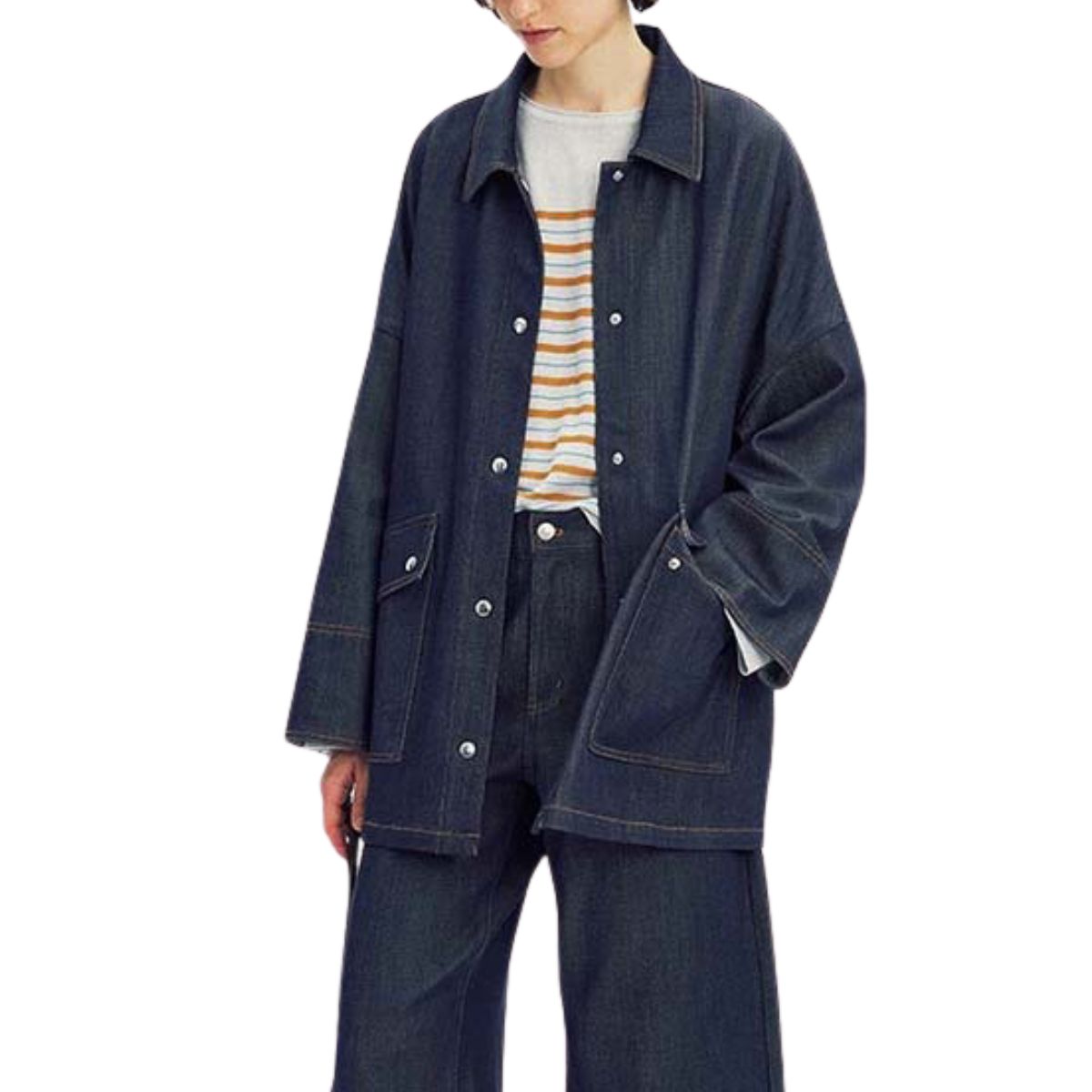 Loose Fit Indigo Denim Jacket