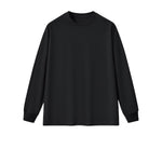 Solid Loose Fit Long-Sleeve Cotton T-Shirt 305gsm