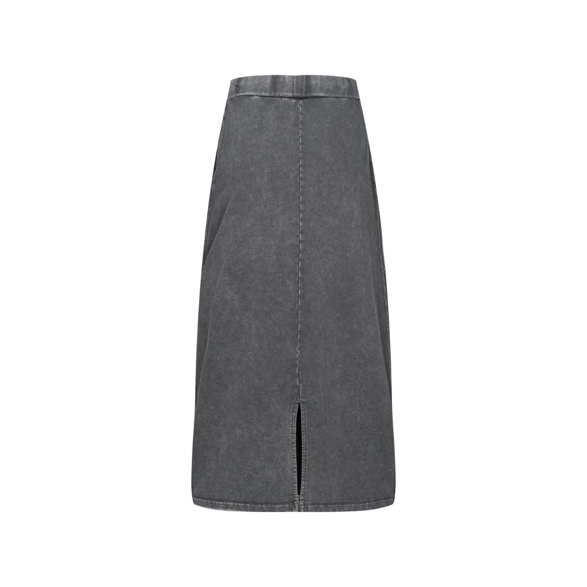 Stone Wash A-Line Maxi Skirt