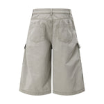 Vintage Washed Distressed Multi-Pocket Cargo Shorts