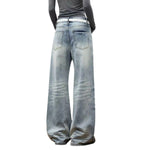 Vintage Washed Wide Leg Bootcut Denim Jeans