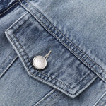 Lace-Trim Raw-Hem Denim Vest