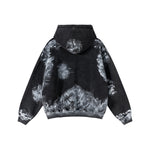 Distressed Edge Painted Graphic Washed Hoodie