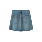 Rhinestone Embellished Paint-Splattered Mini Skirt