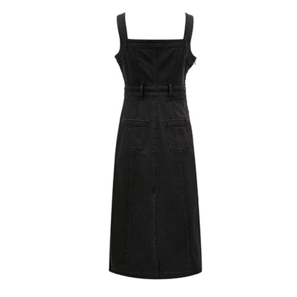 Women's Strappy Denim Midi Dress