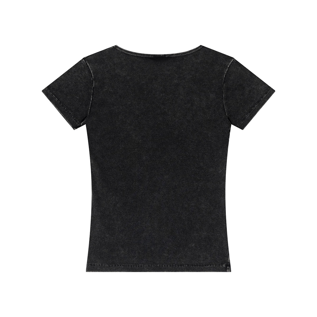 Fitted Rib-Knit V Neck T-Shirt 275gsm