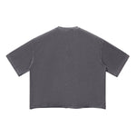 Washed Boxy Raw Hem Tee