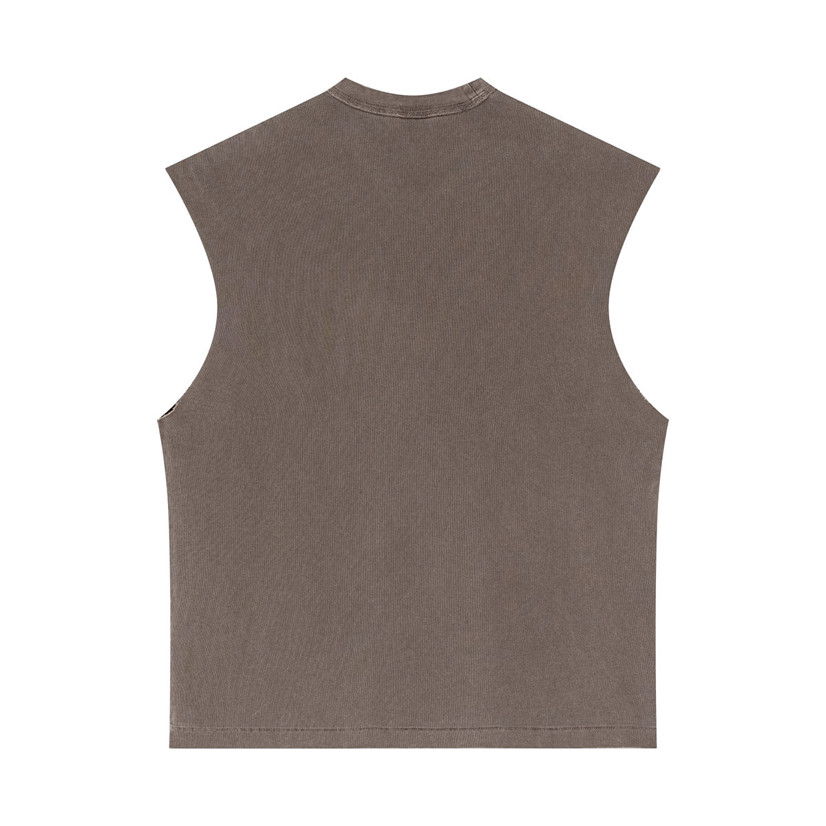 Sleeveless Raw Edge Reverse Tee 275gsm