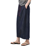 Women's Indigo Denim Midi Skirt