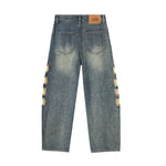Vintage Ripped Barrel-Leg Jeans