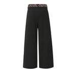 Washed Stripe Plaid Belt Relaxed Pants