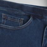 High-Waisted A-Line Knit Denim Skirt