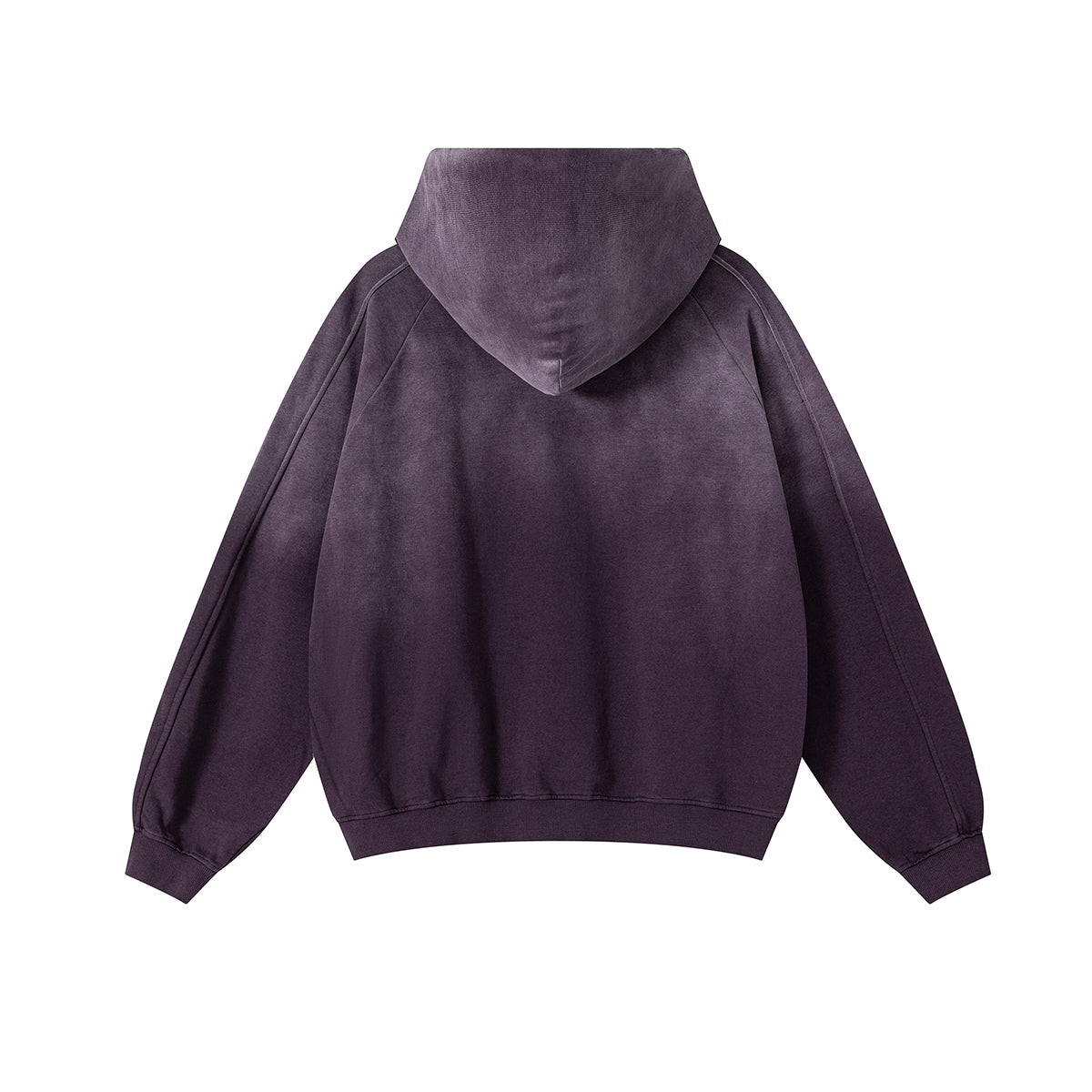 Heavyweight Washed Ombre Faded Cotton Hoodie