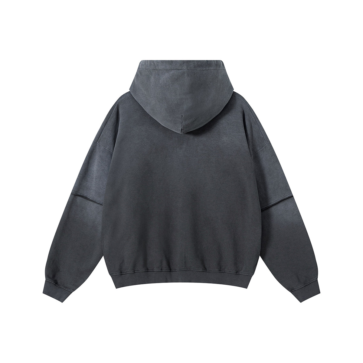 Two-Layer Sleeve Ombre Faded Hoodie