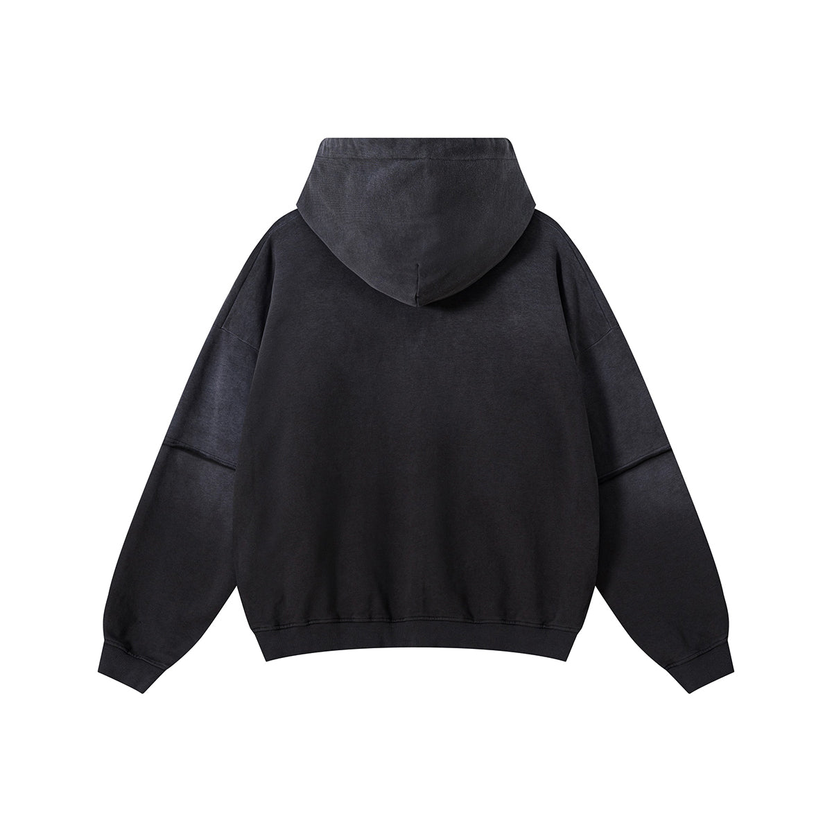 Two-Layer Sleeve Ombre Faded Hoodie