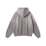 Heavyweight Washed Ombre Faded Cotton Hoodie