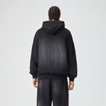 Black Faded Kangaroo Pocket Hoodie