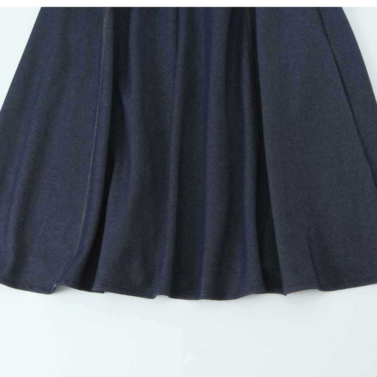 Women's Topstitched Twill Midi Dress