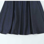 Women's Topstitched Twill Midi Dress