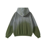 Heavyweight Washed Ombre Faded Cotton Hoodie