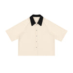 Vintage Washed Colorblock Relaxed Fit Polo T-Shirt