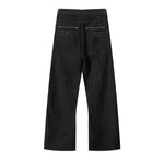 Minimalist Wide Leg Black Jeans