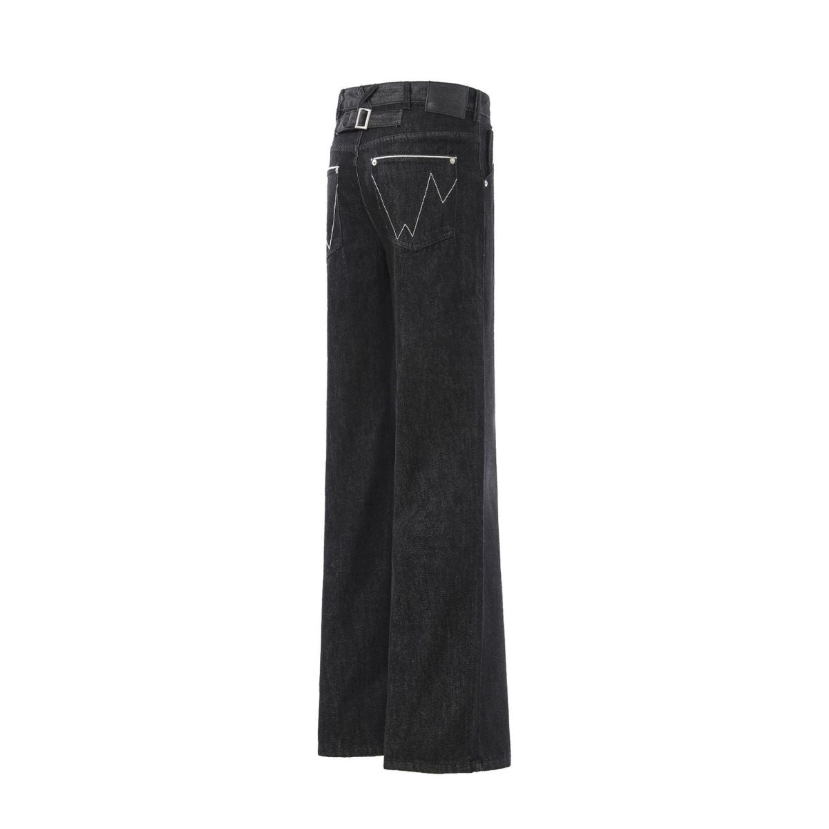 Street Deconstructed Embroidered Slim Flare Jeans