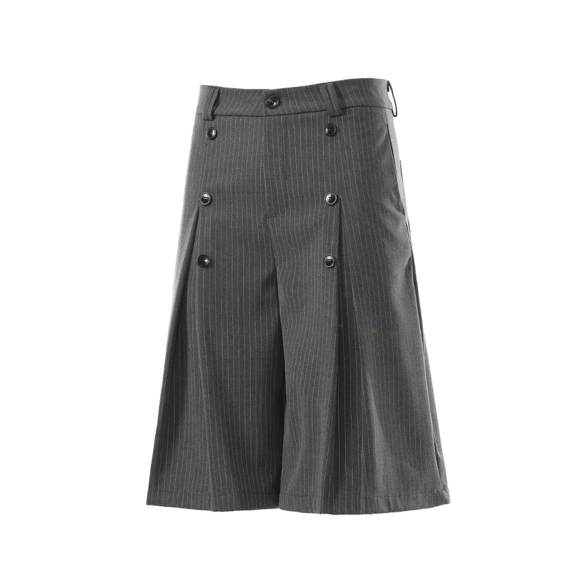 Vintage Pinstripe Wide Leg Cropped Trousers