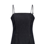 Women's Spaghetti Strap Denim Midi Dress