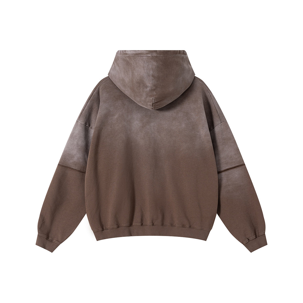 Two-Layer Sleeve Ombre Faded Hoodie