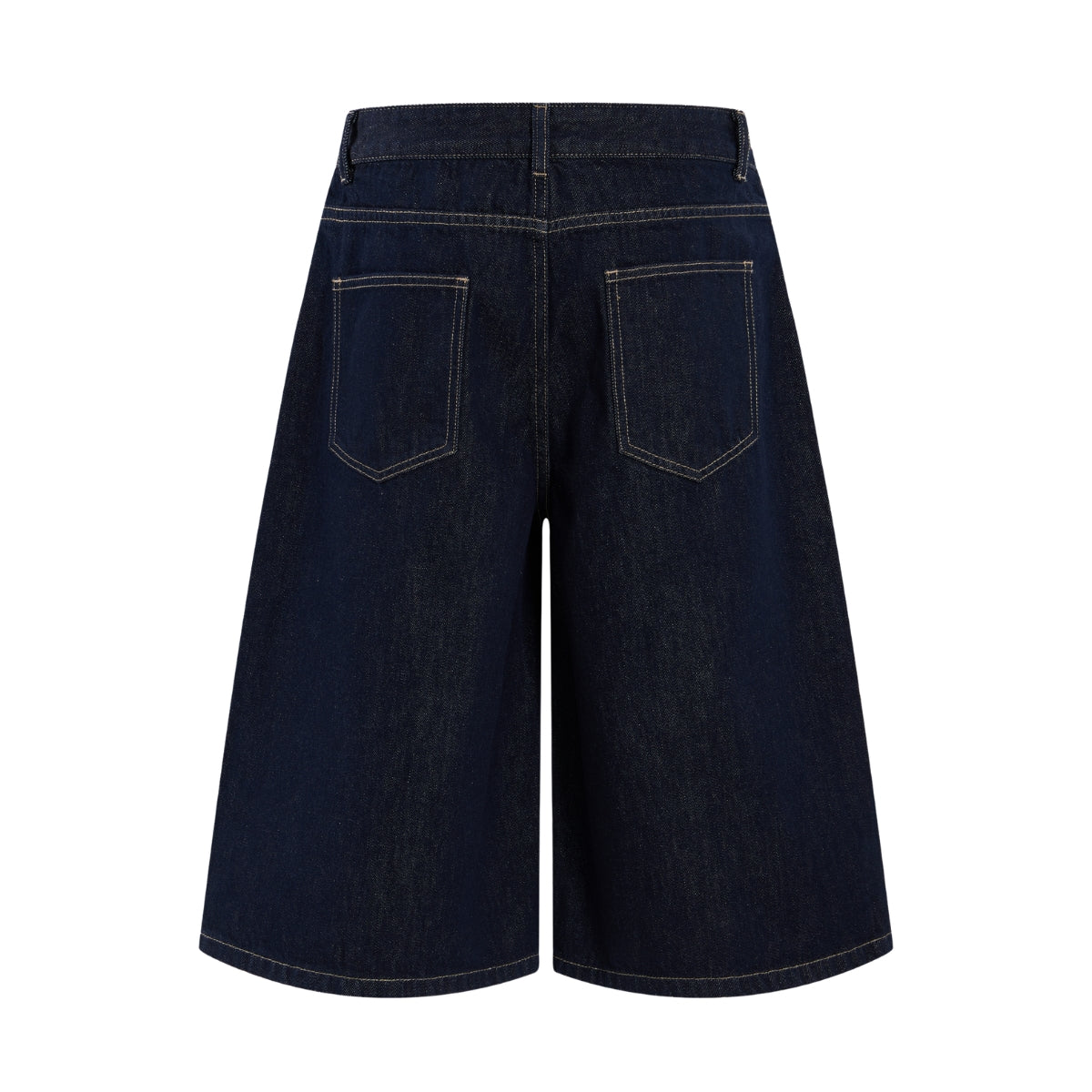 Vintage Loose Straight-Leg Denim Bermuda Shorts