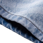 Faded Check Vintage Washed Denim Shorts