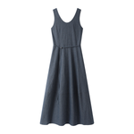 Scoop Neck Sleeveless Denim Maxi Dress