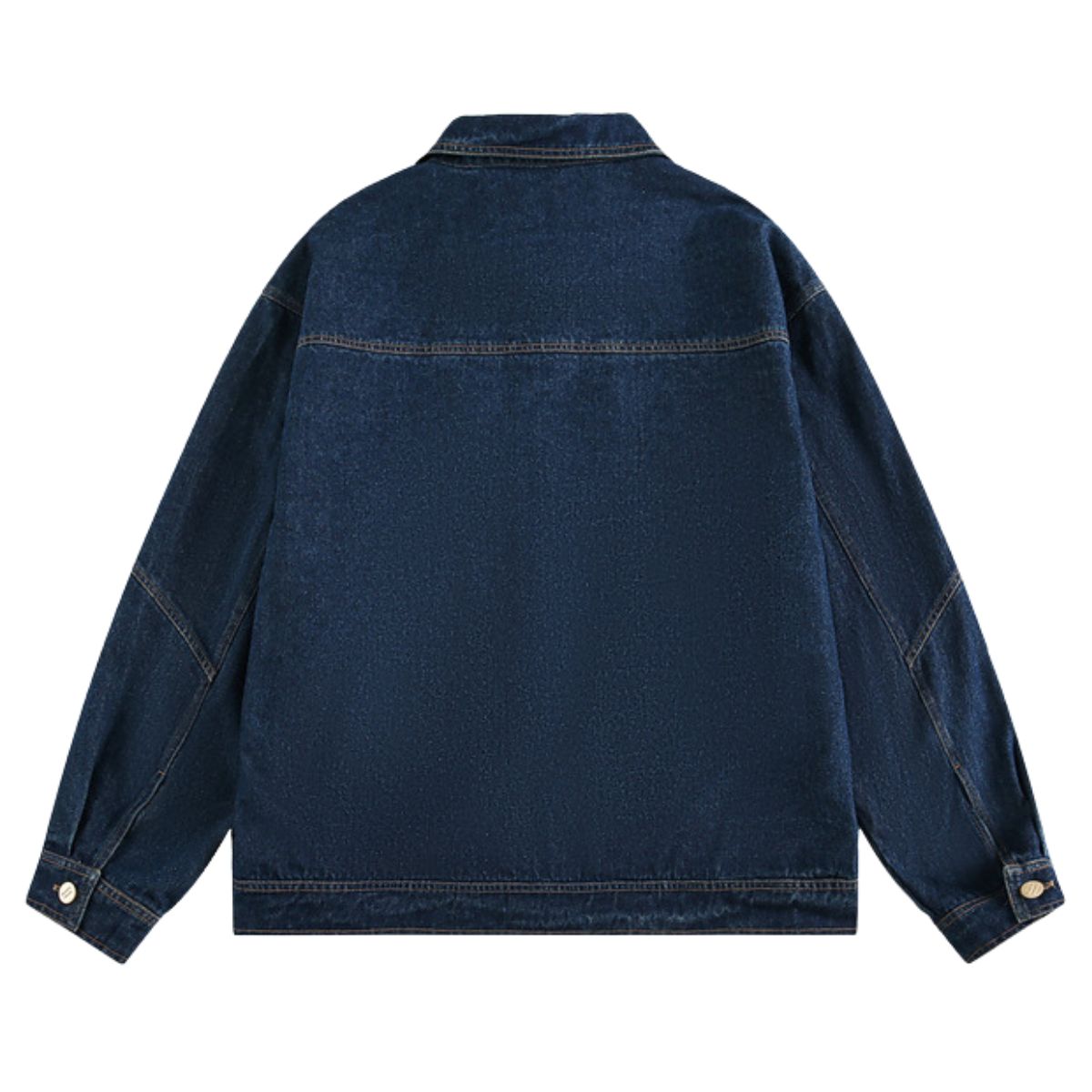 Retro Double-row Metal Studs Decorated Basic High-sense Denim Jacket