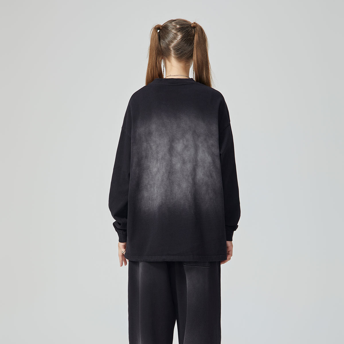 Stone-Washed Faded Cotton Sweatshirt 360gsm