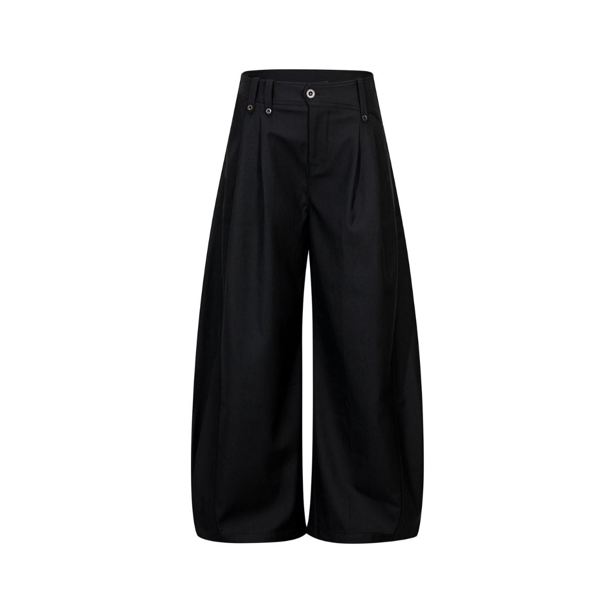 Vintage Curved Wide Leg Draped Trousers