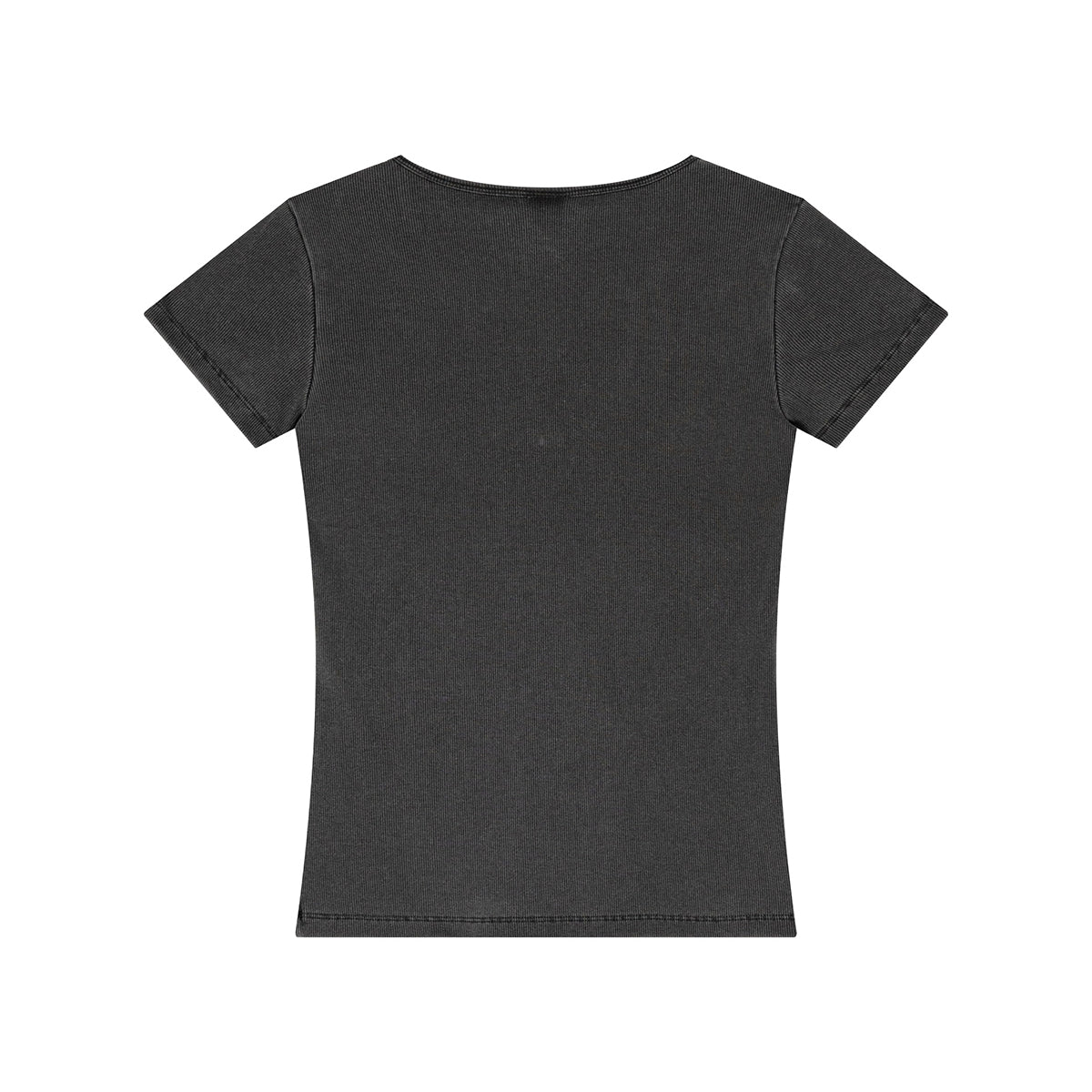 Fitted Rib-Knit V Neck T-Shirt 275gsm