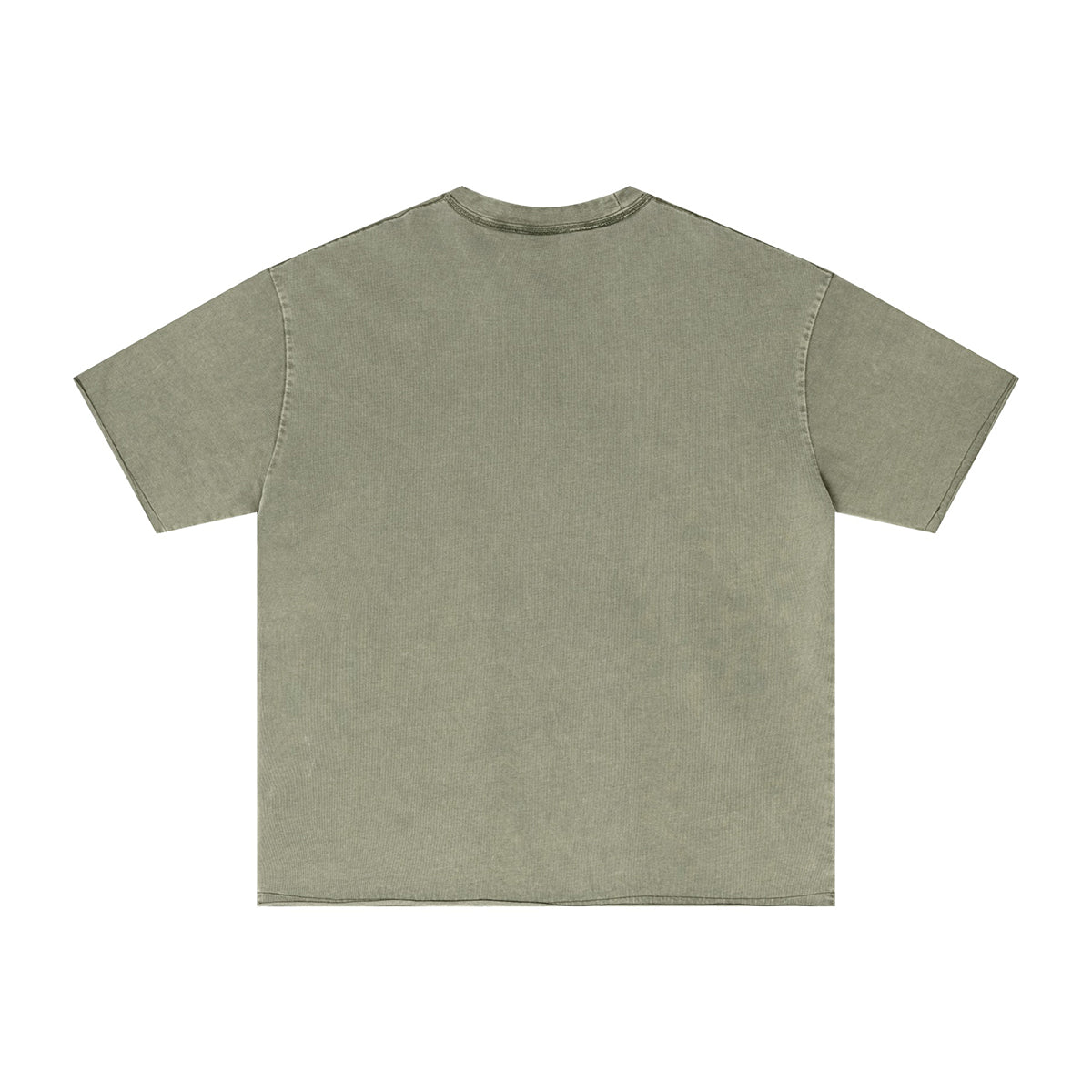 Washed Raw Edge Reverse T Shirt 275gsm