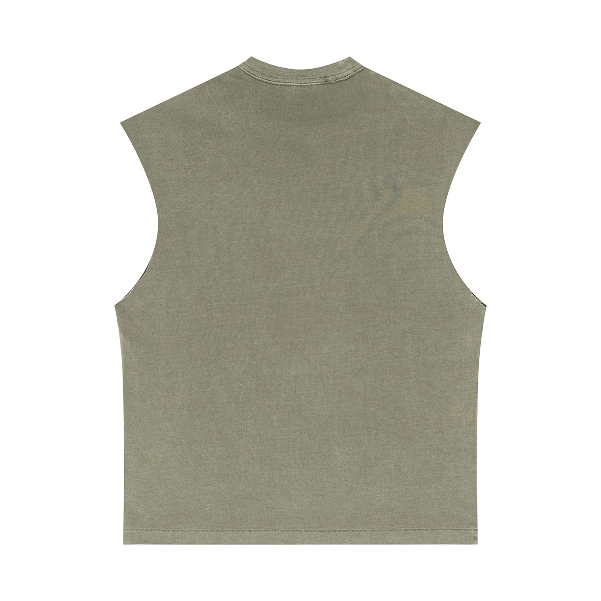 Sleeveless Raw Edge Reverse Tee 275gsm
