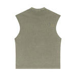 Sleeveless Raw Edge Reverse Tee 275gsm