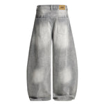 Vintage Gray Distressed High Waist Jeans