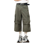 Straight Leg Cargo Cropped Pants