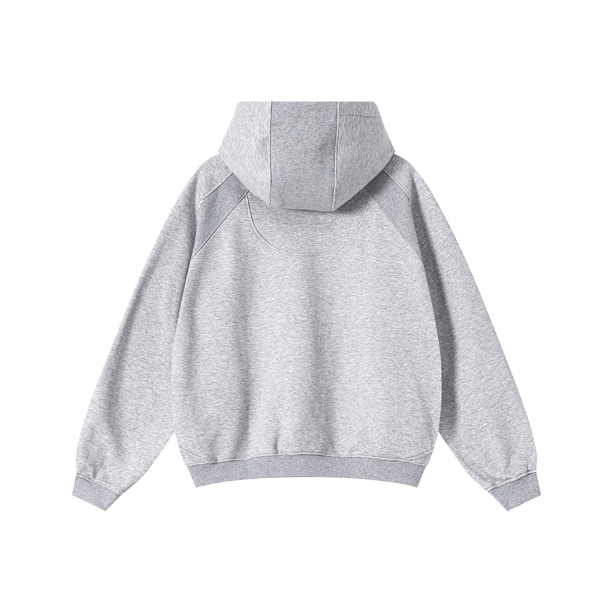 Relaxed Fit Paneled Fleece Hoodie