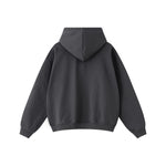 Double-Slider Zipper Solid Color Hoodie