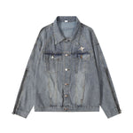Relaxed Washed Faded Denim Jacket